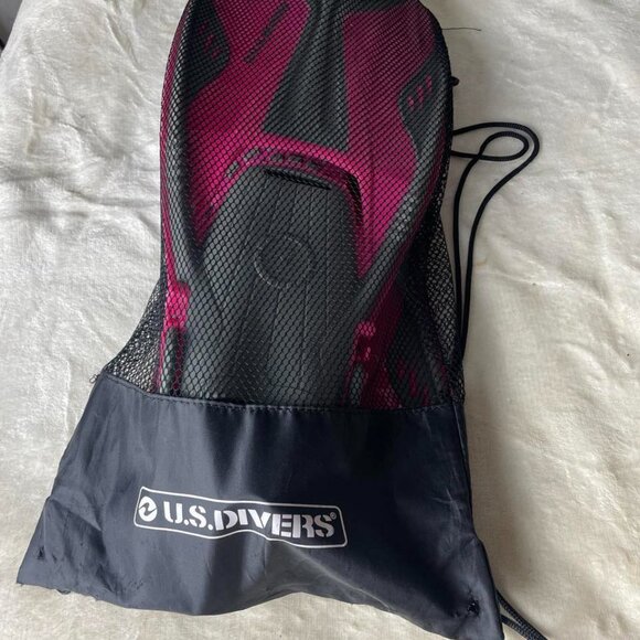 EUC U.S. Divers Women's Pink & Gray Snorkeling Scuba Fins size L/XL - Picture 9 of 9